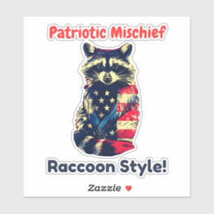Racoon Flag America