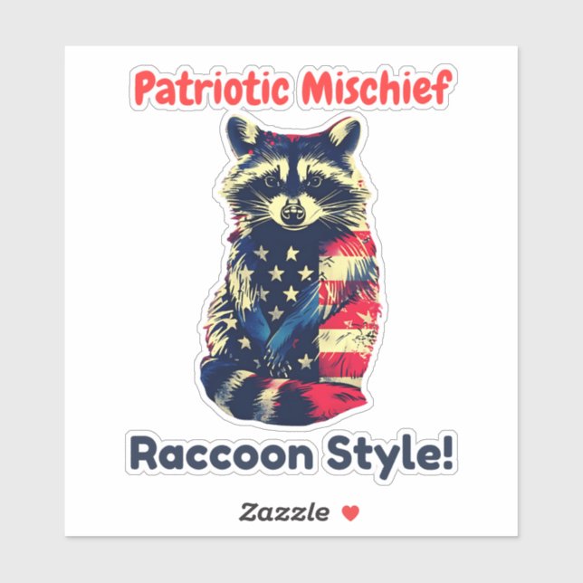 Racoon Flag America (Sheet)