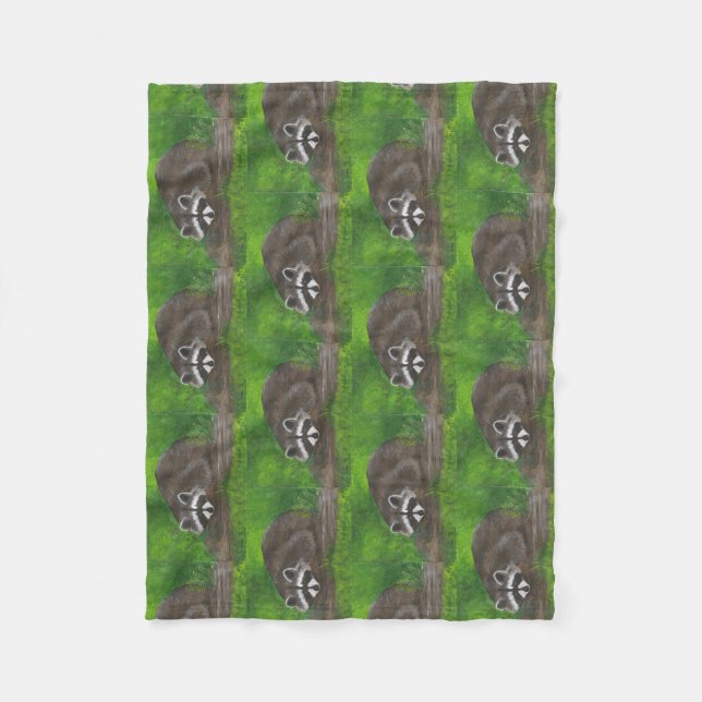 Racoon Fleece Blanket (Front)