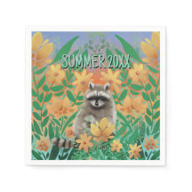 Racoon Floral Summer