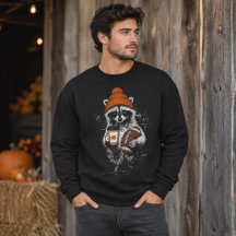 Racoon Football Fall Beanie Coffee Graphic