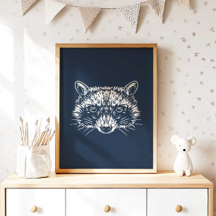 Racoon   Forest Animal Racoon Wall Print