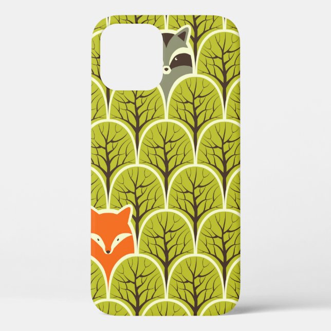 Racoon fox and bear in a forest seamless pattern Case-Mate iPhone case (Back)