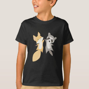 Racoon Fox Cute Animals Forest Animals For Kids T-Shirt