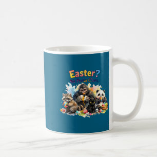 Racoon gorilla panda cat easter egg humour  coffee mug