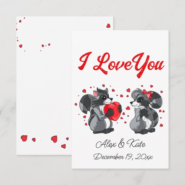 Racoon Greeting Card (Front/Back)