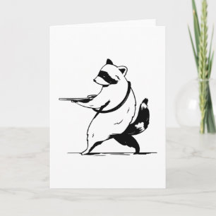 Racoon gun card