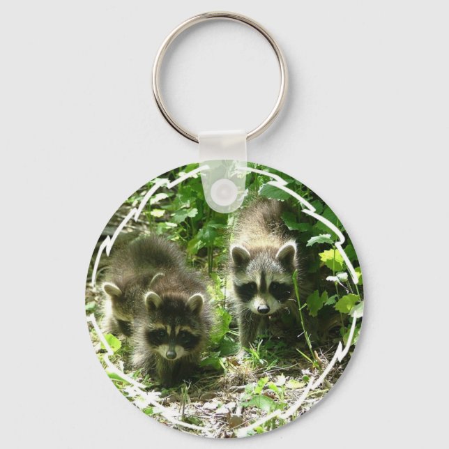 Racoon Habitat Keychain (Front)