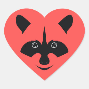 Racoon Heart Sticker