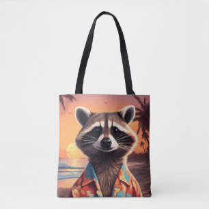 Racoon Holiday Tote Bag