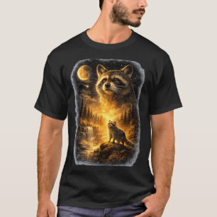Racoon Howling to The Moon Funny for Men Women T-Shirt