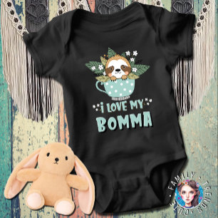 Racoon I Love My Bomma Baby Bodysuit