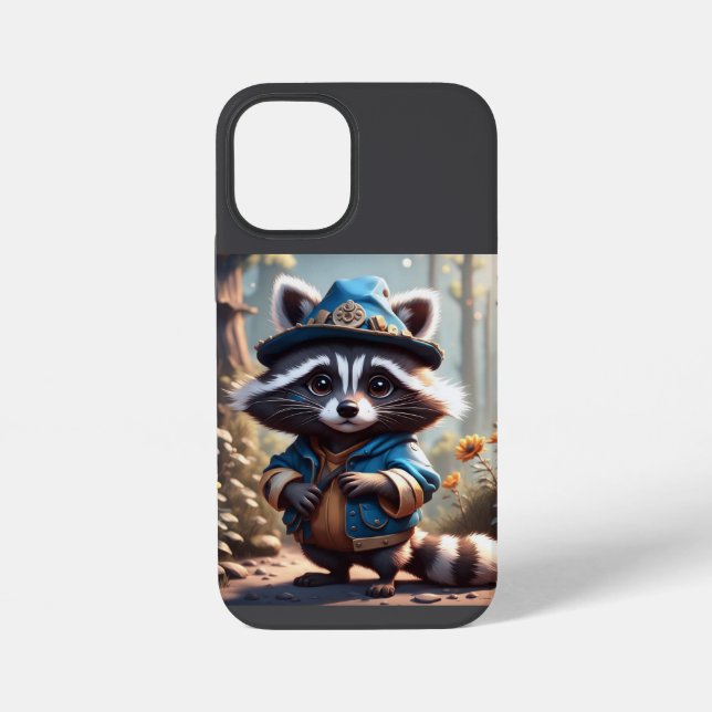 Racoon in a Blue Uniform iPhone / iPad case (Back)
