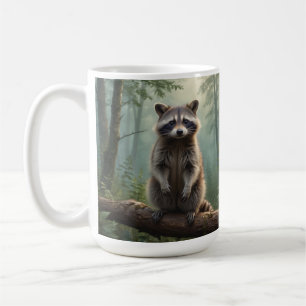 Racoon in Forest Coffee Mug