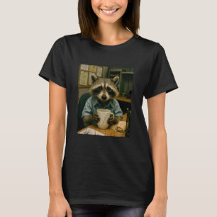 Racoon in Office Meme Racoon Lover Trashy Feral Co T-Shirt