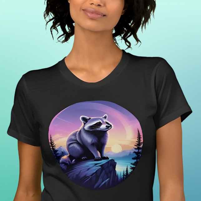 Racoon in the Forest at Sunset T-Shirt (Creator Uploaded)