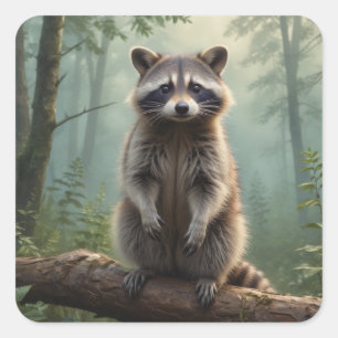 Racoon in the Forest Stickers