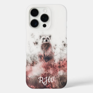 Racoon In The Red Meadow iPhone 16 Pro Case