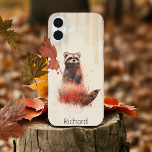 Racoon In The Woods iPhone 16 Plus Case