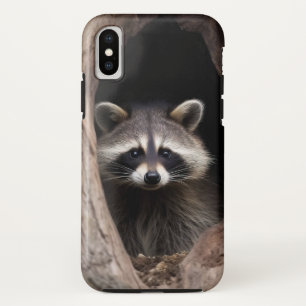 Racoon in Tree Cave  iPhone X Case