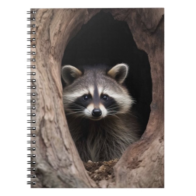 Racoon in Tree Cave  Notebook (Front)