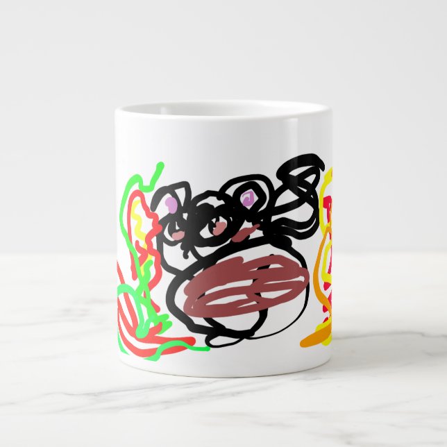 Racoon  ink Autumn  Large Coffee Mug (Front)