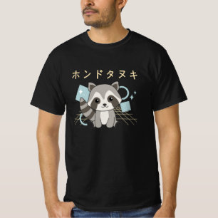 Racoon Japan Retro 90s Kawaii Anime Animals T-Shirt