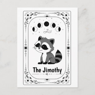 Racoon Jimothy Tarot Funny Cute Inspiration Trend Postcard