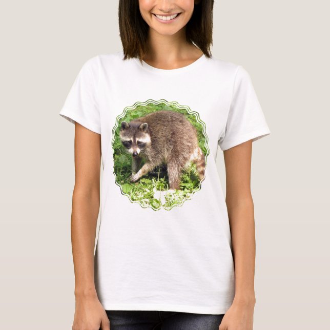 Racoon Ladies Fitted T-Shirt (Front)