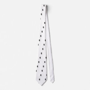 Racoon Line Art Logo Tie