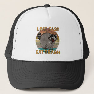 Racoon - Live Fast Eat Trash Trucker Hat