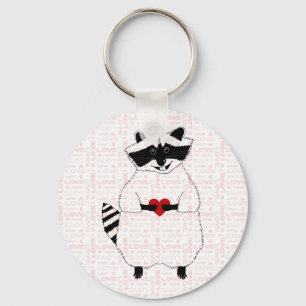 Racoon Love Key Ring