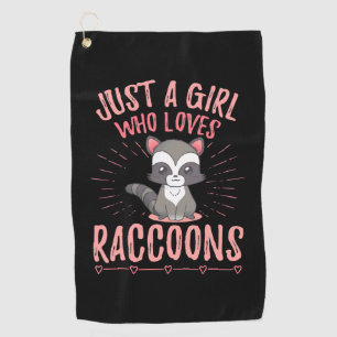 Racoon Lover Just A Girl Who Loves Racoon Golf Towel
