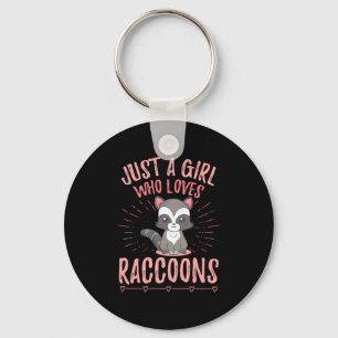 Racoon Lover Just A Girl Who Loves Racoon Key Ring