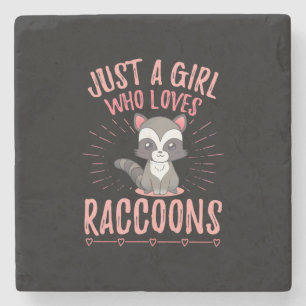 Racoon Lover Just A Girl Who Loves Racoon Stone Coaster