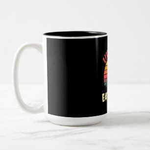 Racoon Lover Live Fast Eat Trash Two-Tone Coffee Mug