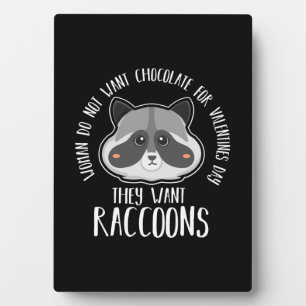 Racoon Lover Racoon For Valentines Day Plaque