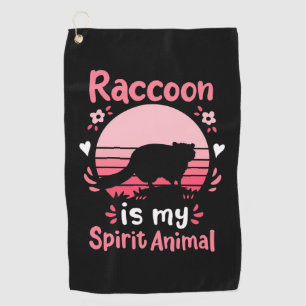 Racoon Lover Racoon Is My Spirit Animal Golf Towel