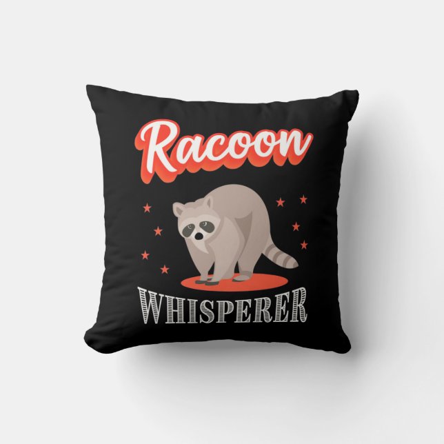 Racoon Lover Racoon Whisperer Cushion (Front)