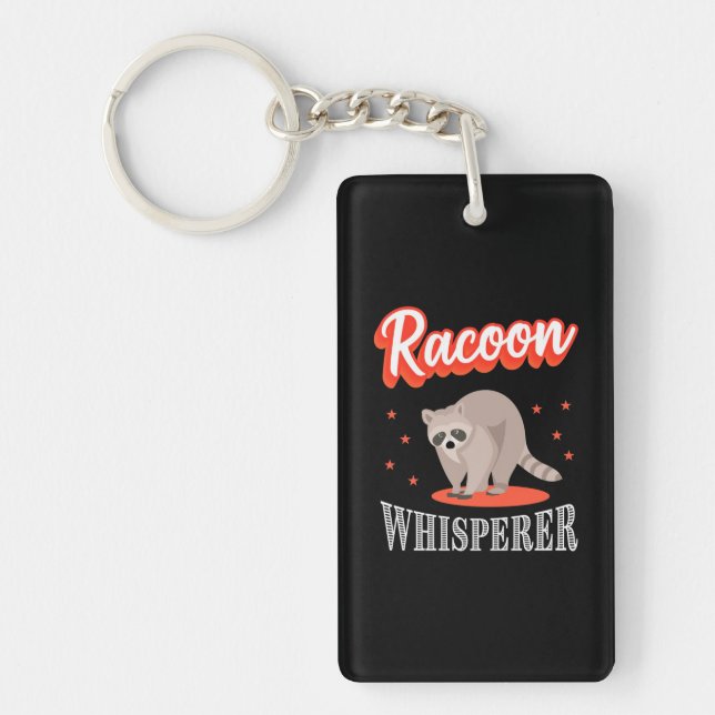 Racoon Lover Racoon Whisperer Key Ring (Front)