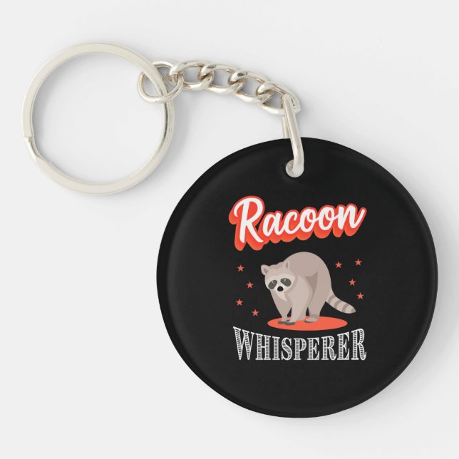 Racoon Lover Racoon Whisperer Key Ring (Front)