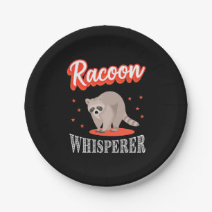 Racoon Lover Racoon Whisperer Paper Plate