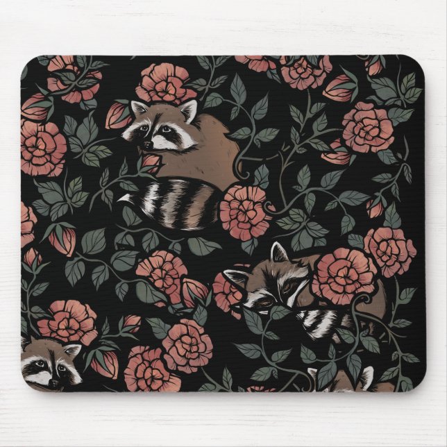 Racoon lovers cute raccoons art one persons trash mouse pad (Front)