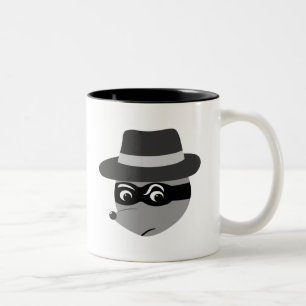 Racoon Mobster Two-Tone Coffee Mug