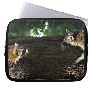 Racoon Mother and Kit 2 Laptop Sleeve