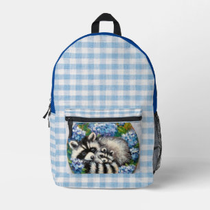 Racoon Mum & Baby Print Cut Sew Bag