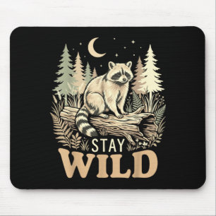 Racoon nature lover stay wild woodland wildlife mouse pad