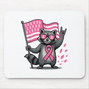 Racoon Nk Ribbon Breast Cancer Awareness Month Me Mouse Pad