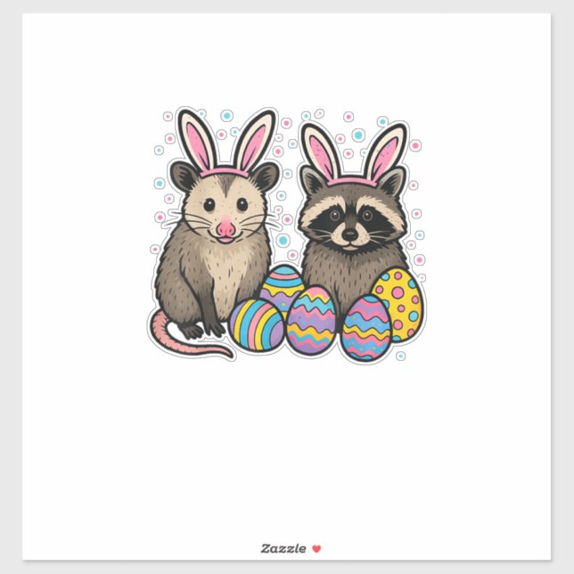 Racoon Opossum Easter T-Shirt_1 (Sheet)