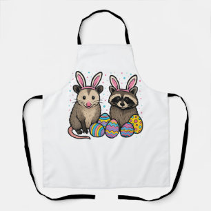Racoon Opossum Easter T-Shirt_1 Apron